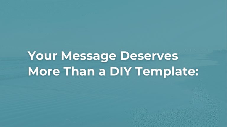 Your Message Deserves More Than a DIY Template: Why Your Website Should Reflect Your Calling