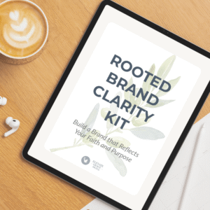 Christian branding workbook cover — Rooted Brand Clarity Kit